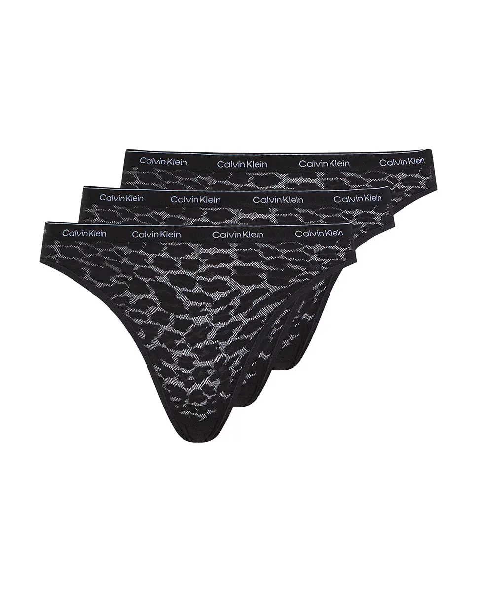 Комплект из 3 классических трусиков Modern Lace (Pt) Calvin Klein, черный — фото 4
