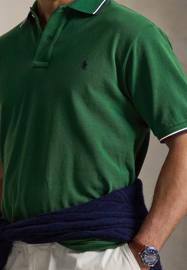 Сетчатое поло Polo Ralph Lauren Big & Tall, новый лес — фото 4