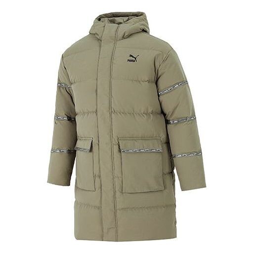 

Куртка classic long down jacket 'green' Puma, зеленый