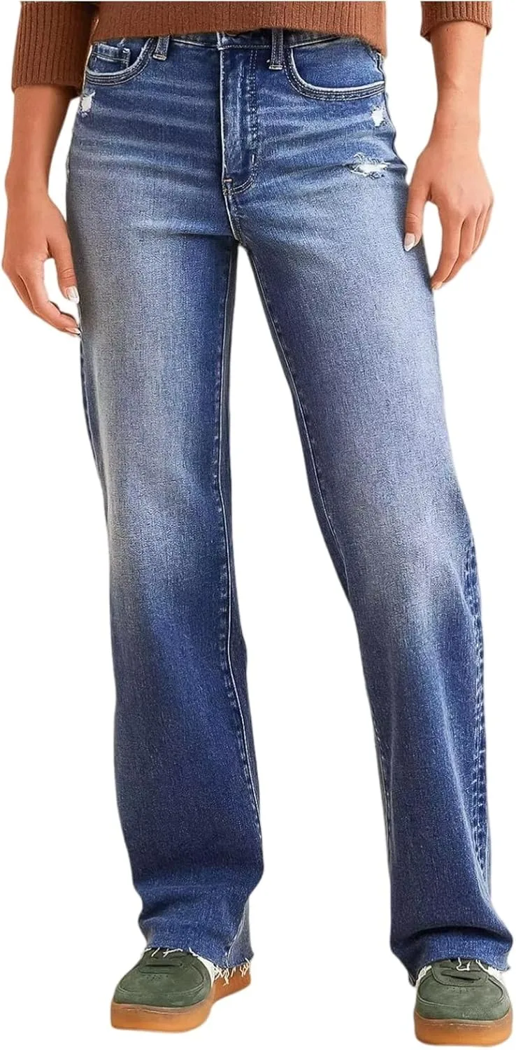 

Женские джинсы Y2k с высокой талией, свободный крой, прямые, широкие, мешковатые, с карманами, винтажные