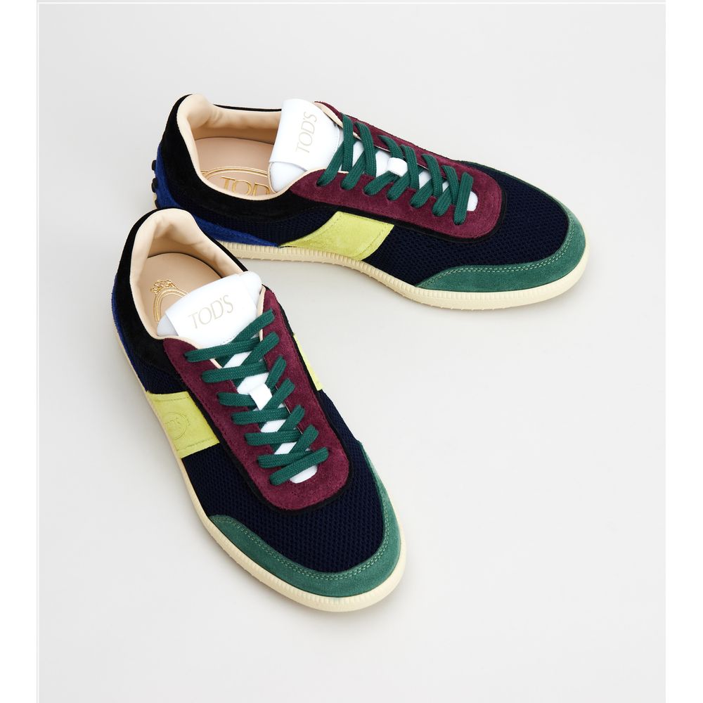 Кроссовки Tod's Tabs из замши и технической ткани, мультиколор — фото 2