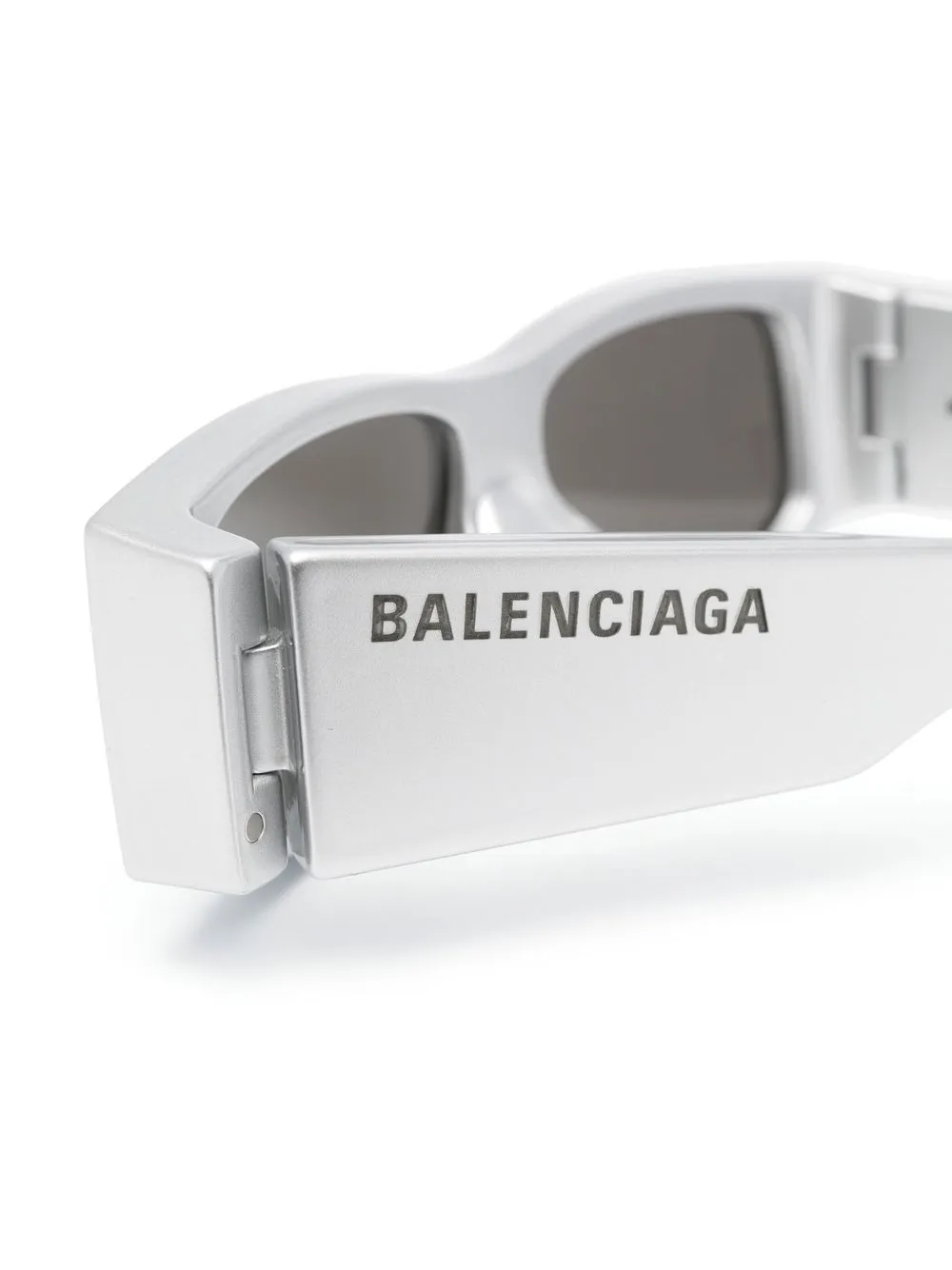 Солнцезащитные очки Led в квадратной оправе Balenciaga Eyewear, серебяный — фото 3