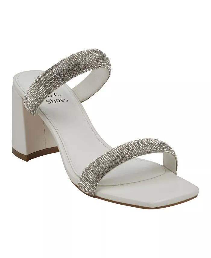 Женские босоножки Luella на каблуке с двумя ремешками и украшением GC Shoes, белый