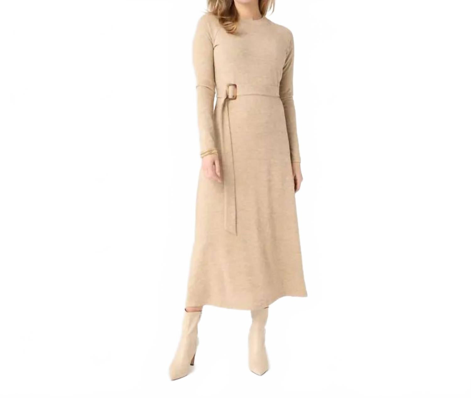 

COCO + CARMEN Вязаное платье Julane бежевого цвета