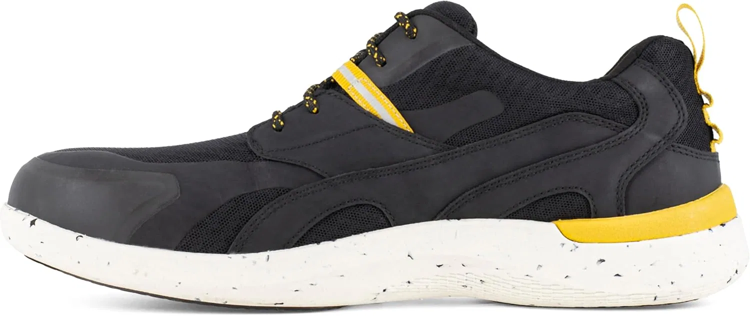 Мужские рабочие строительные ботинки Rockport Truflex Fly Blucher, 2-Black And Gold — фото 2