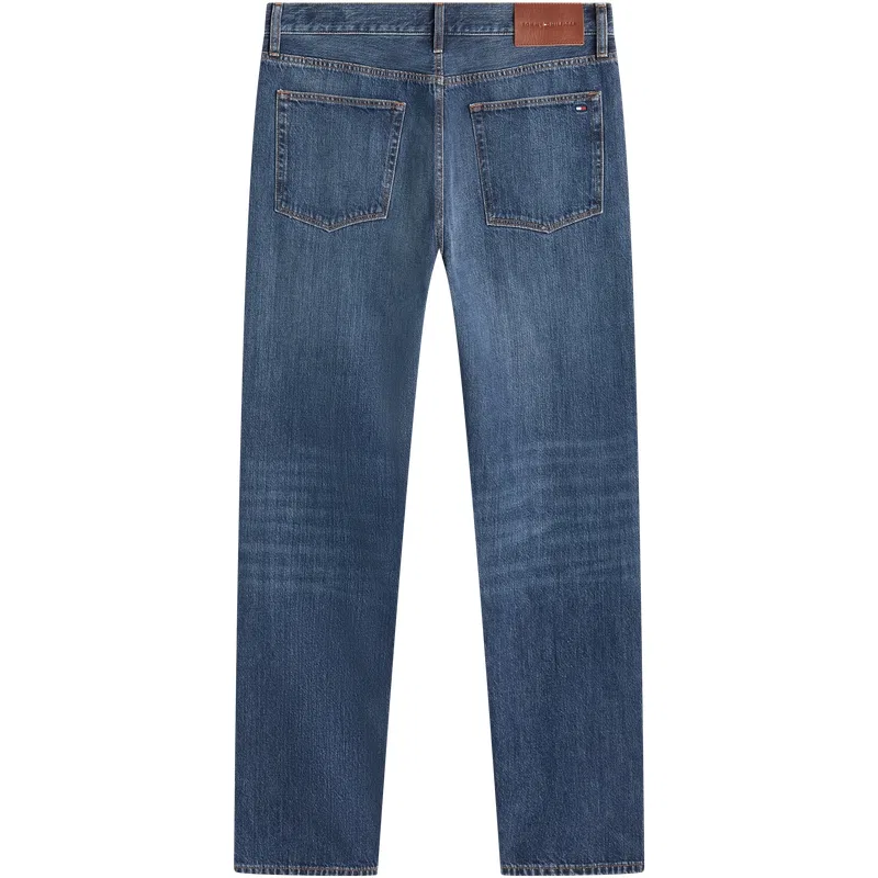 Джинсы мужские denim blue 1A8 moderate straight fit Tommy Hilfiger — фото 3