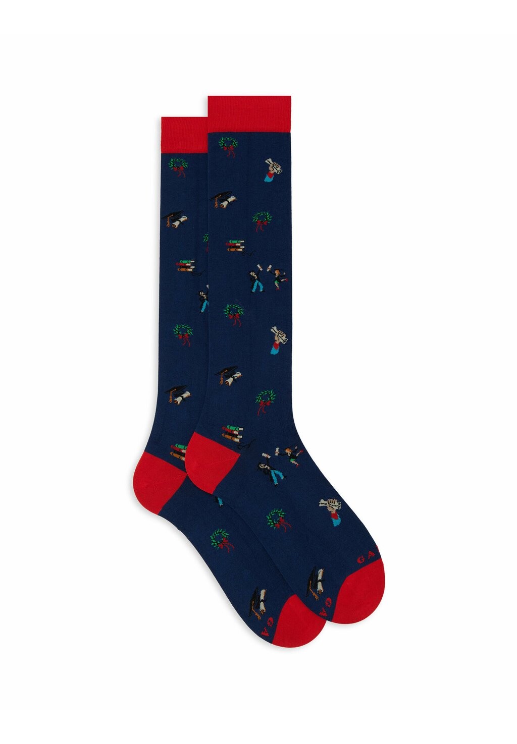 

Носки LONG WITH DEGREE MOTIF Gallo, синий