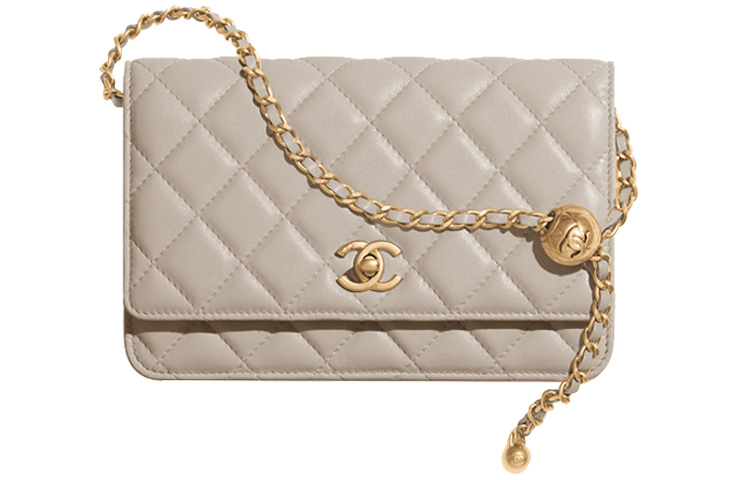 

CHANEL Гладкая кожаная сумка через плечо мини женская светло-фиолетовая