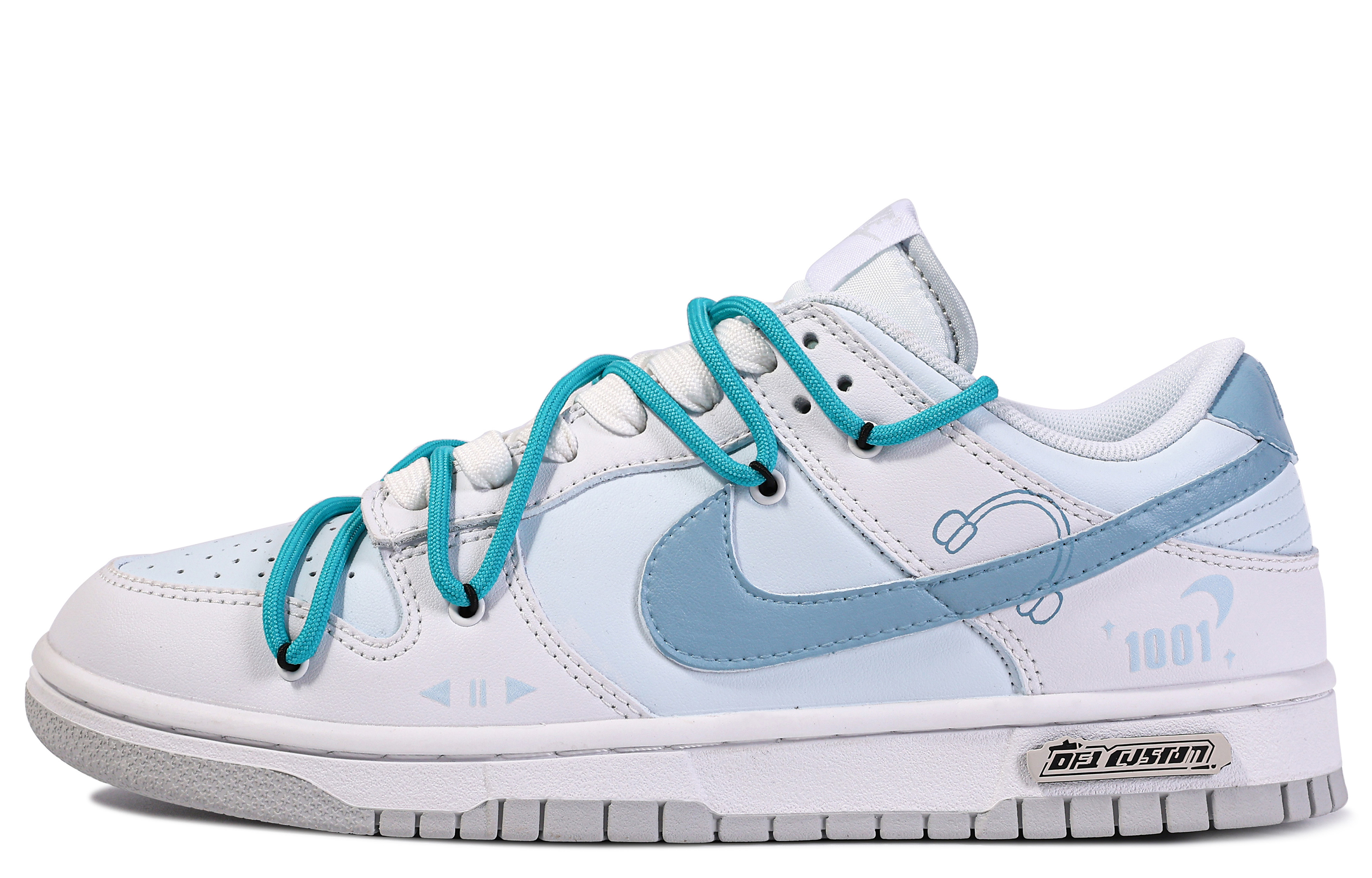 

Кроссовки Nike Dunk Skateboard Shoes Women's Low-Top Blue White, голубой, Синий, Кроссовки Nike Dunk Skateboard Shoes Women's Low-Top Blue White, голубой