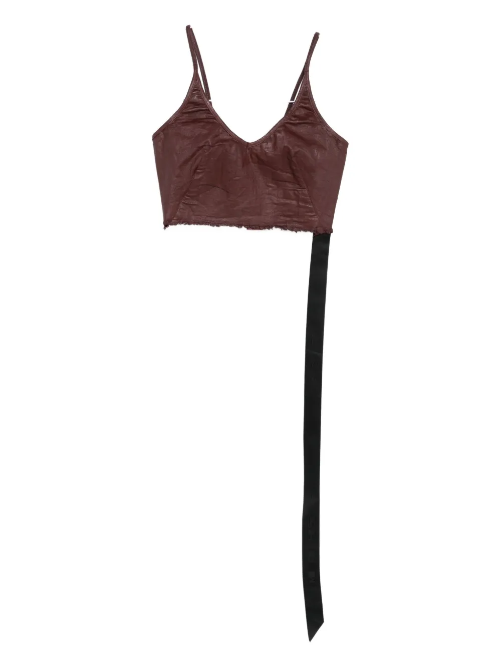 

Укороченный топ с бахромой Rick Owens DRKSHDW, красный