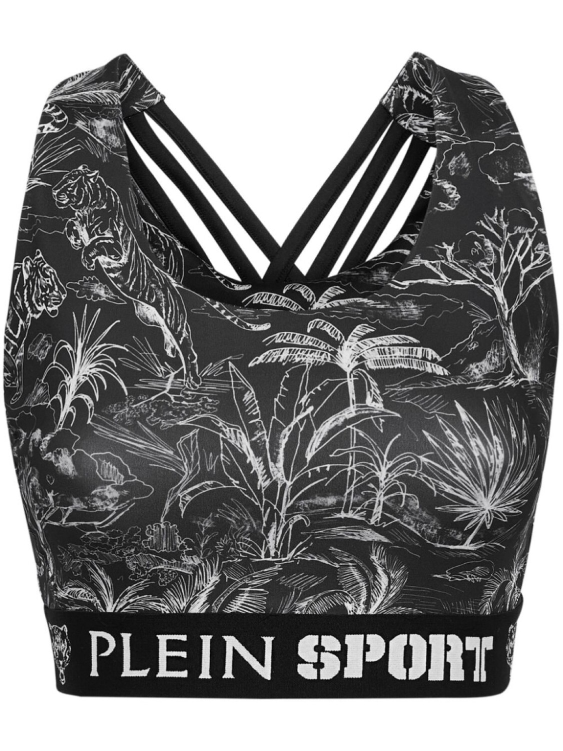 

Plein Sport топ с графичным принтом, черный