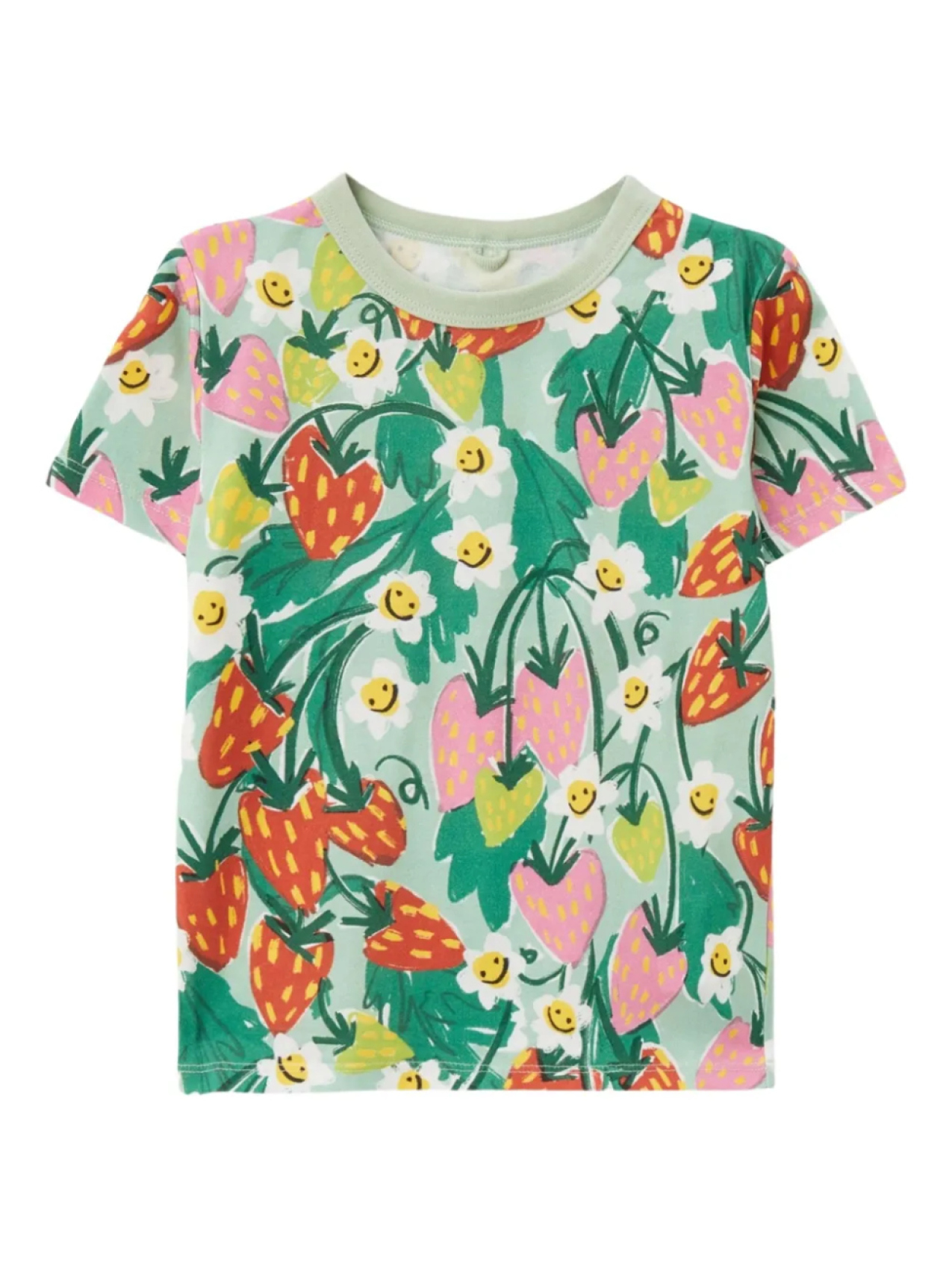 

Футболка Stella McCartney Kids с принтом клубники, зеленый