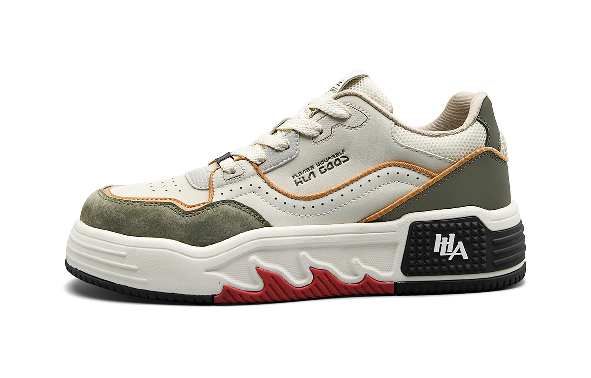 

HLA Мужские скейтерские кроссовки низкие бежево-зеленые, цвет Beige Green