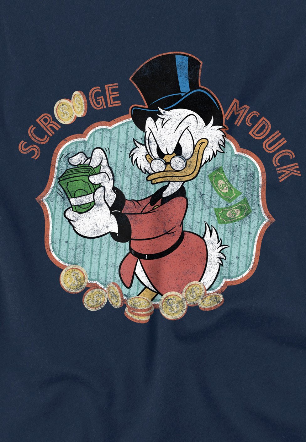 

Футболка с принтом SCROOGE CASH MCDUCK Disney, темно-синий