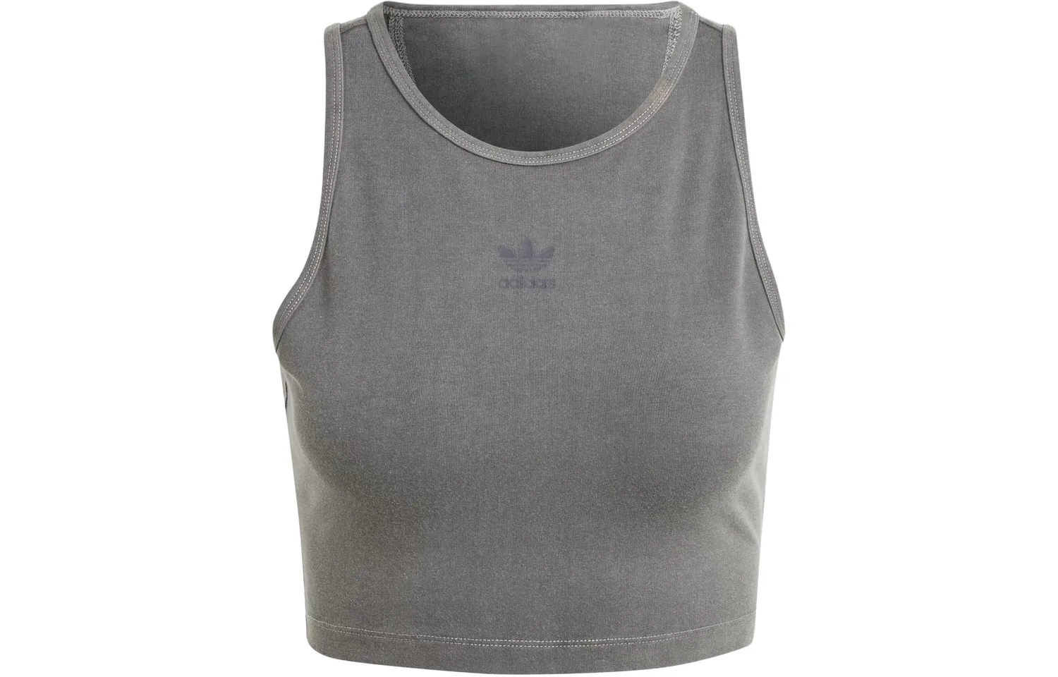 Топ-майка кроп Adidas Originals, черный серый