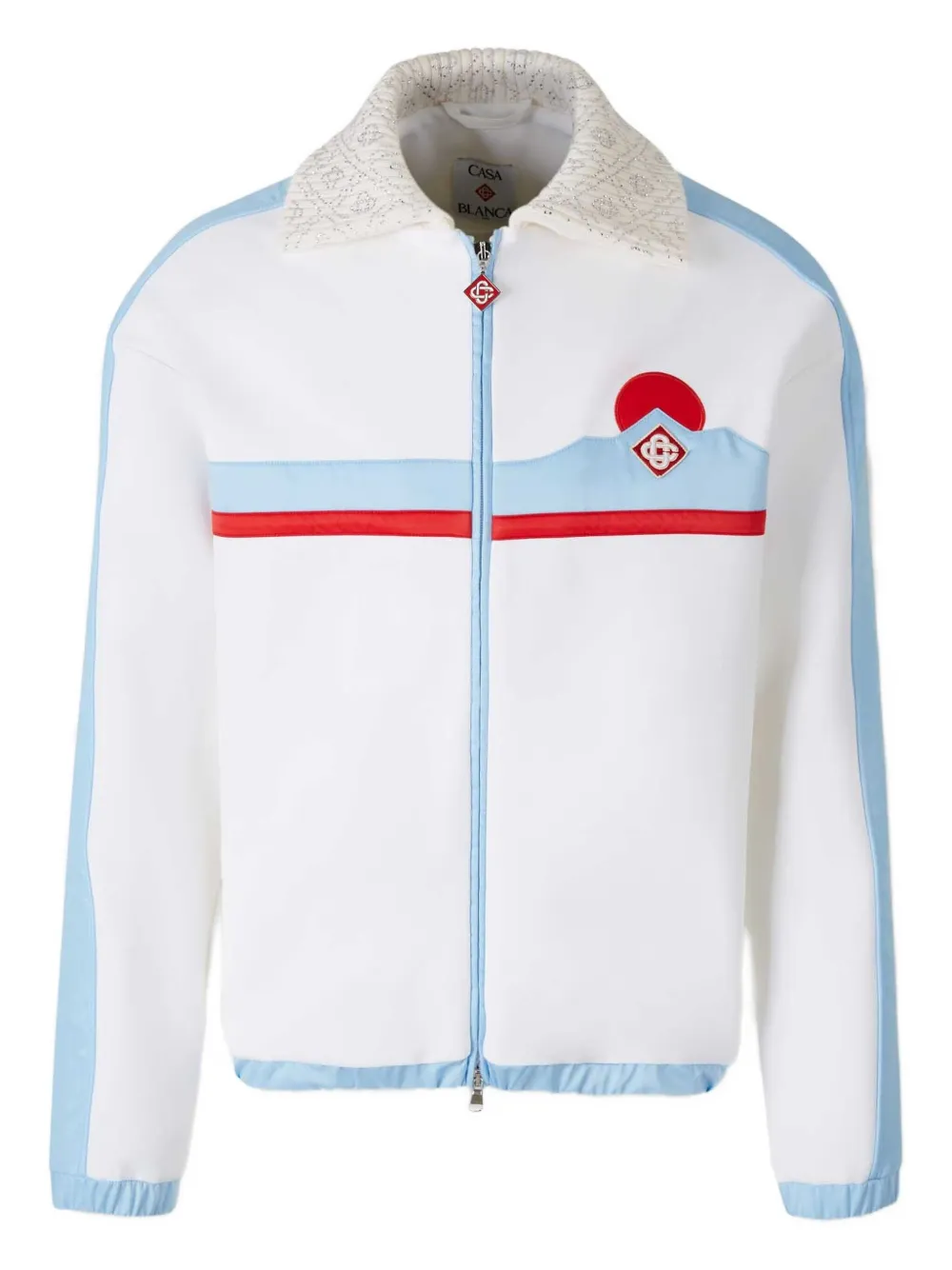 

Эластичная ребристая гибридная куртка Casablanca, белый