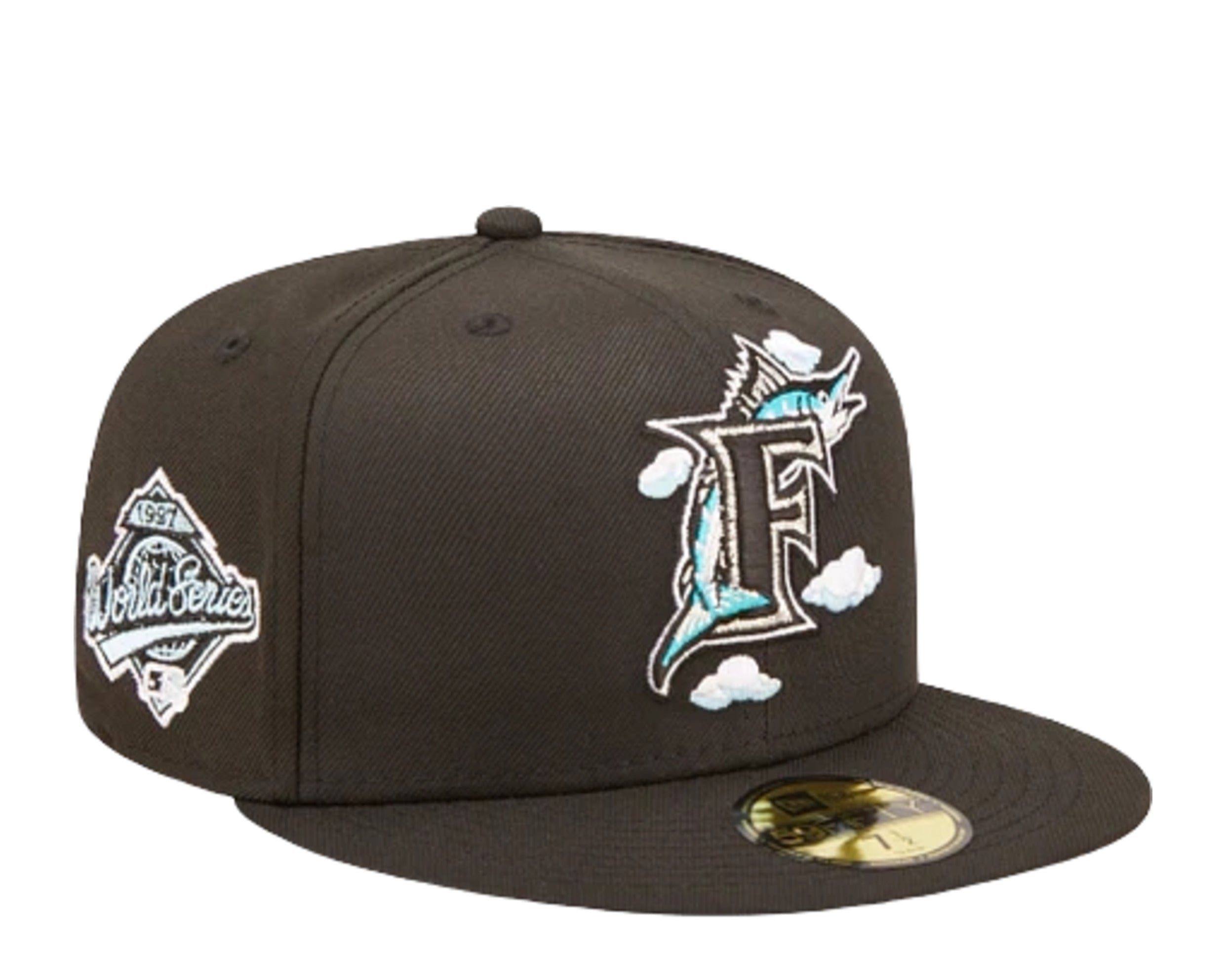 

Кепка New Era 59Fifty MLB Florida Marlins Comic Cloud черная 60243858