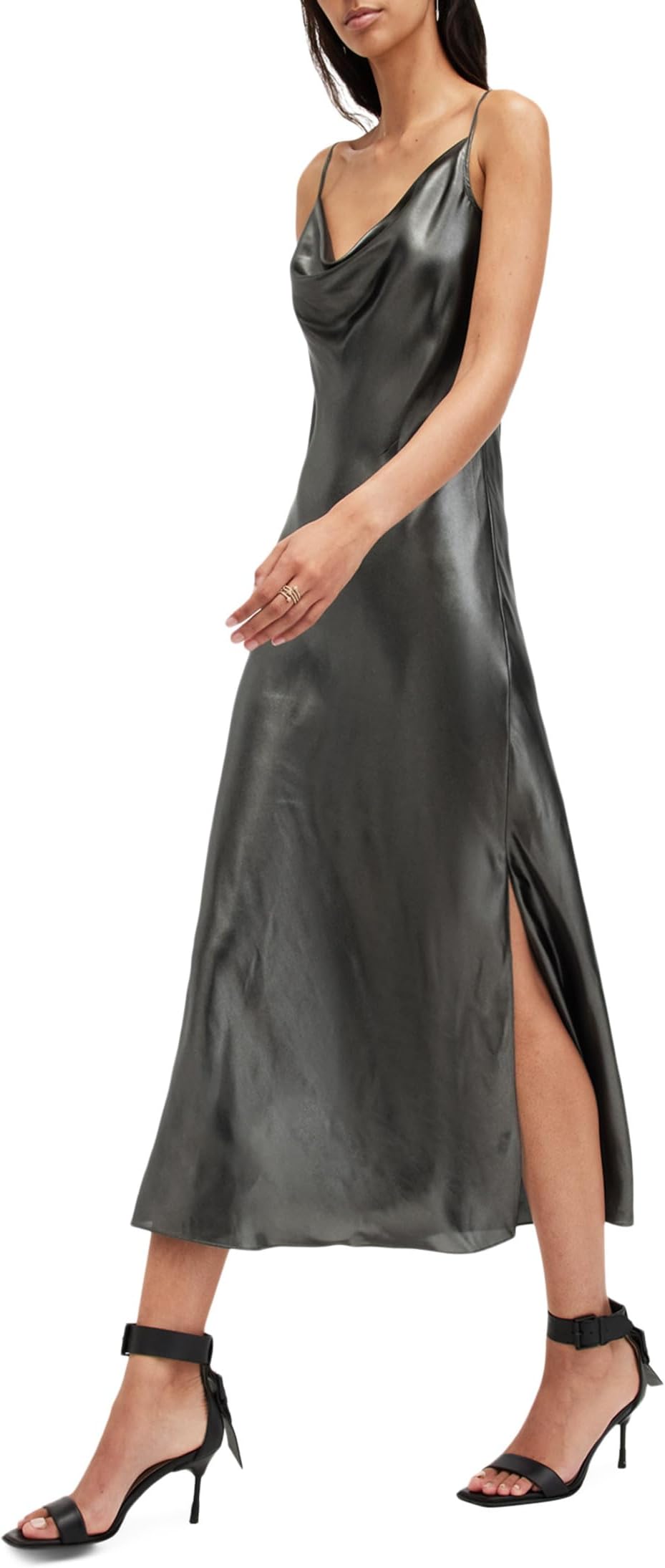 

Платье AllSaints Hadley Dress, цвет Metallic Grey