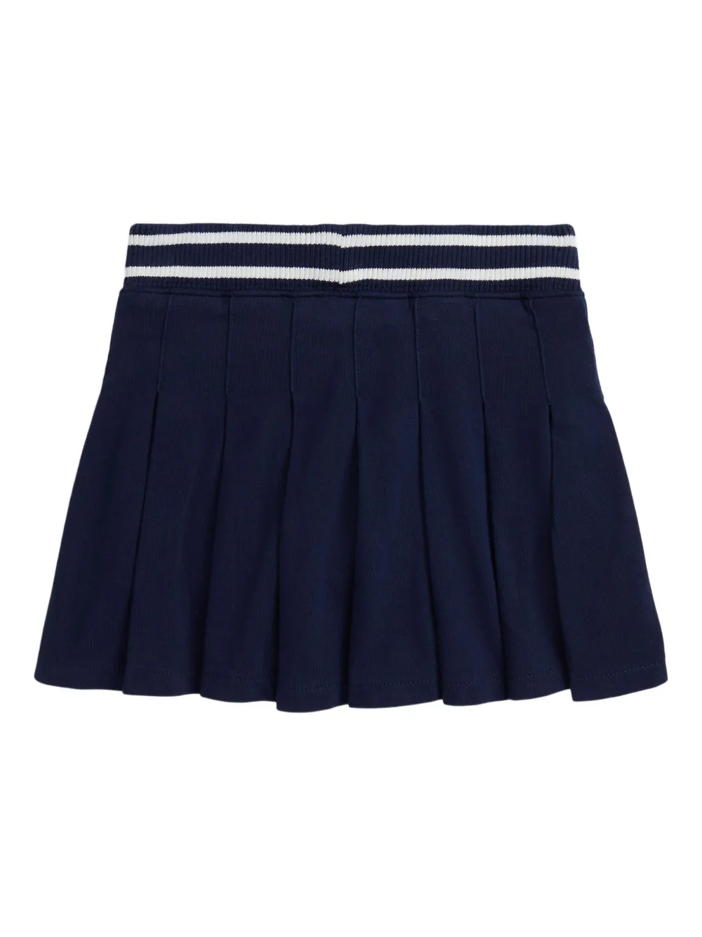 Плиссированная юбка с поясом в рубчик POLO RALPH LAUREN KIDS, синий — фото 2