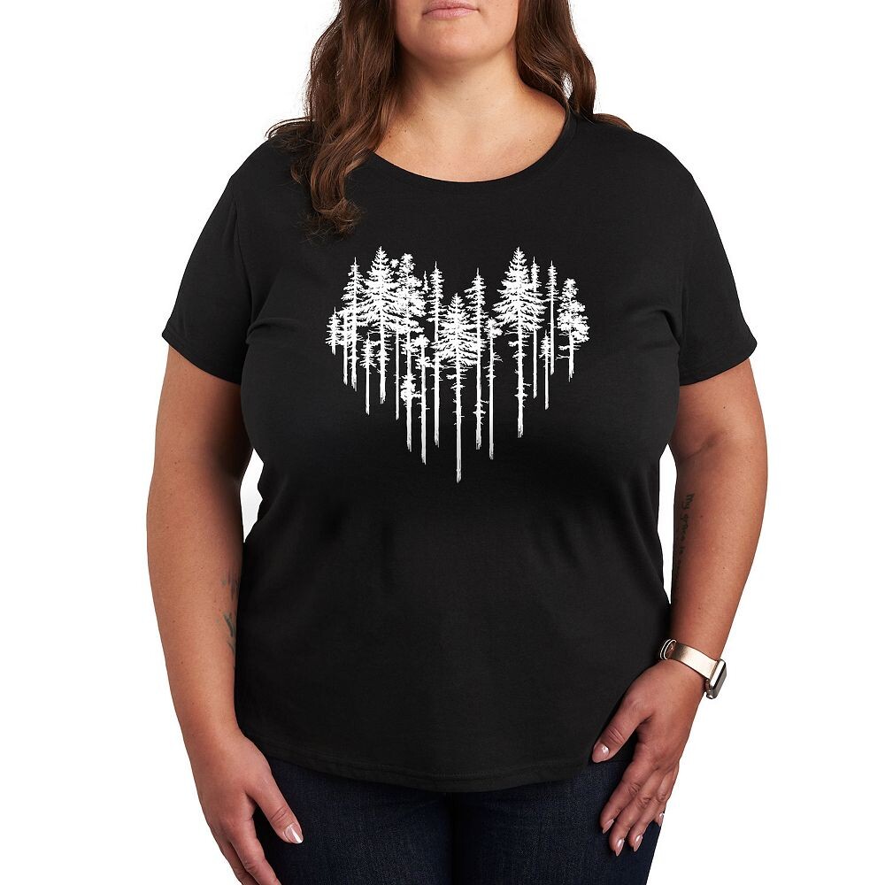 

Футболка Plus с рисунком Heart Trees Licensed Character, черный
