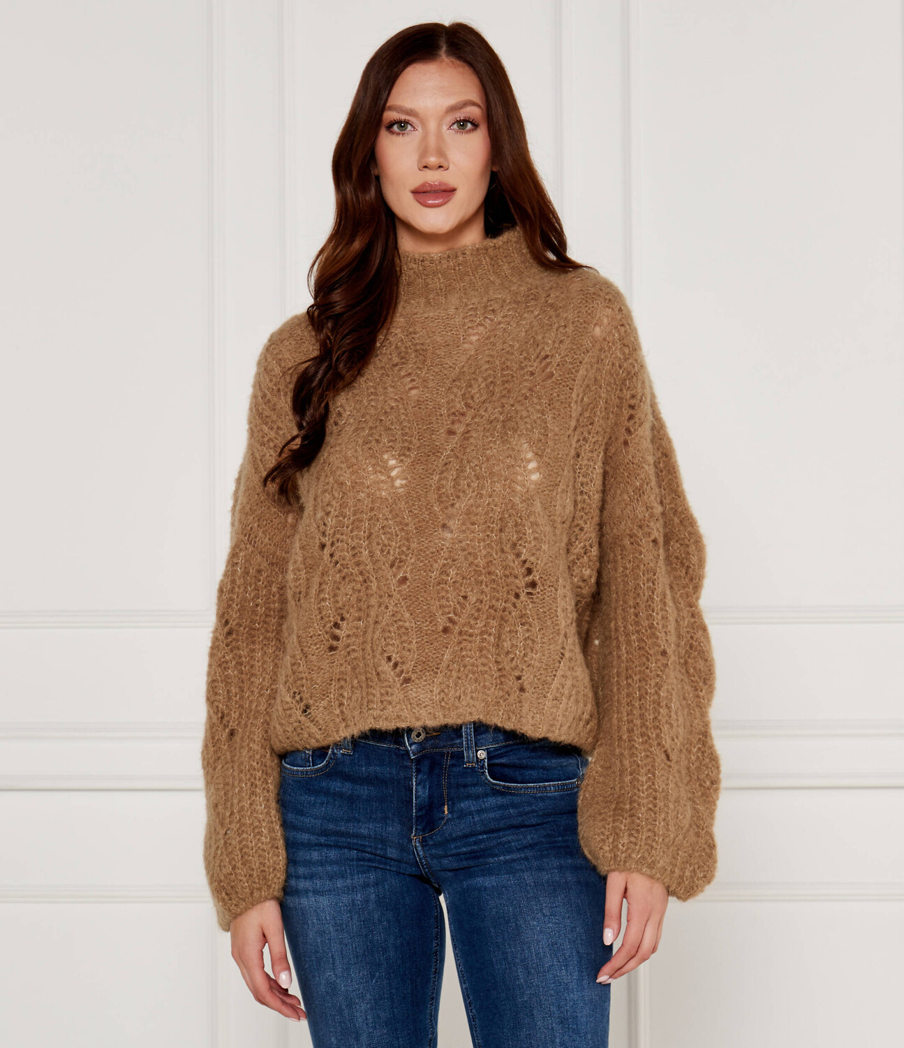 

Свитер из шерсти Liu Jo Loose fit, бежевый