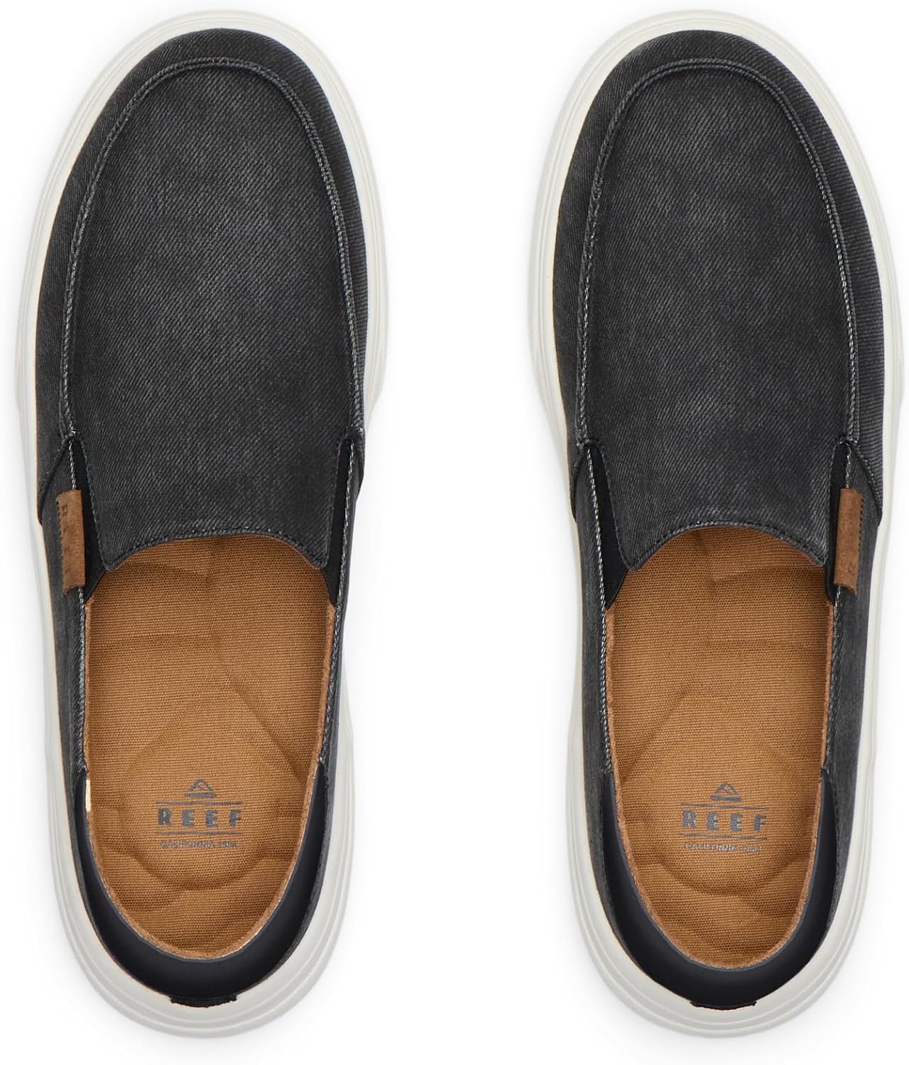 Мужские кеды REEF Swellsole Pacific, прочный стирочный канвас, легкие, с мягкой амортизирующей стелькой, черный — фото 3