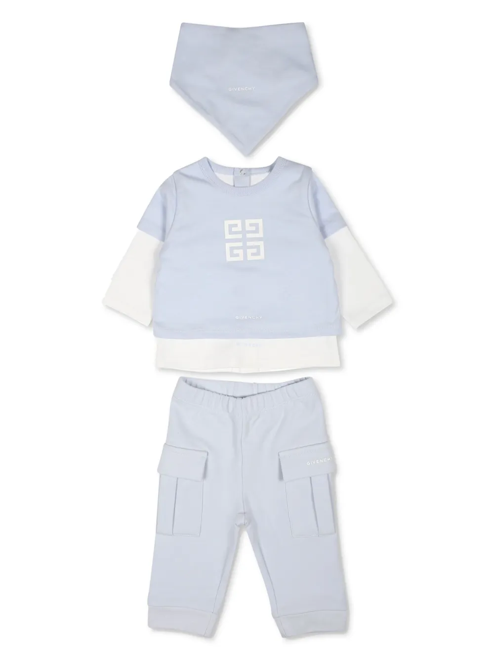 

Комплект из футболки и шортов с логотипом Givenchy Kids, синий