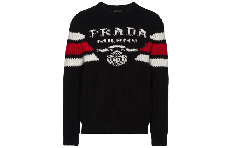 

Кашемировый свитер мужской черный Prada, черный