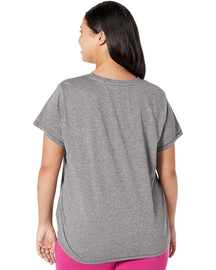 

Футболка PUMA Plus Size Ready To Go Heather Logo Tee, цвет Puma Black Heather