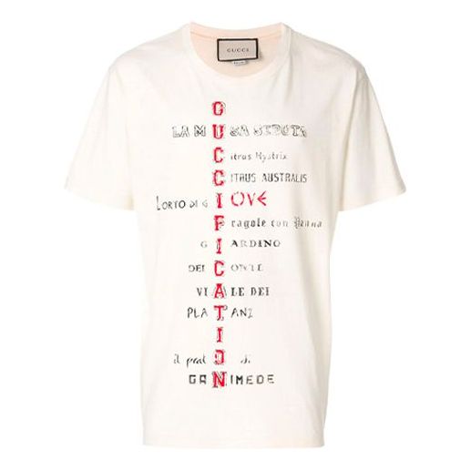 

Футболка Gucci Alphabet Printing Short Sleeve Creamy White