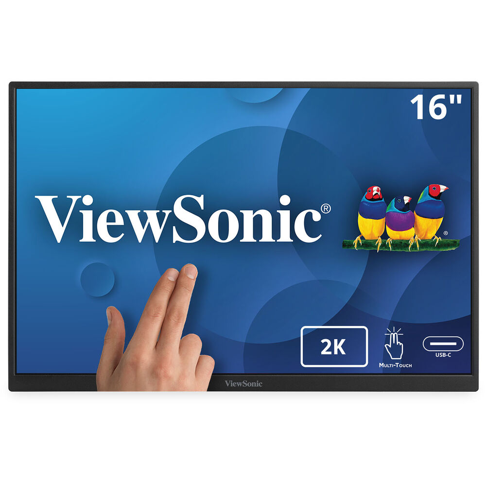 

Портативный сенсорный монитор ViewSonic TD1656-2K с диагональю 16 дюймов и разрешением QHD