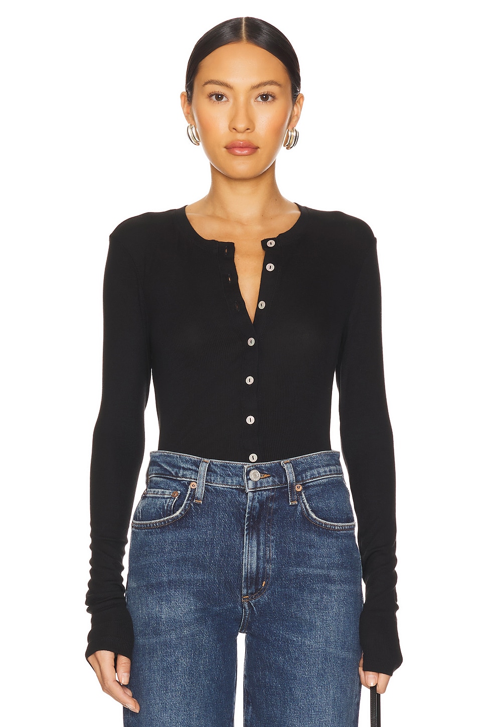 

Рубашка с ребристым узором Goldie, black