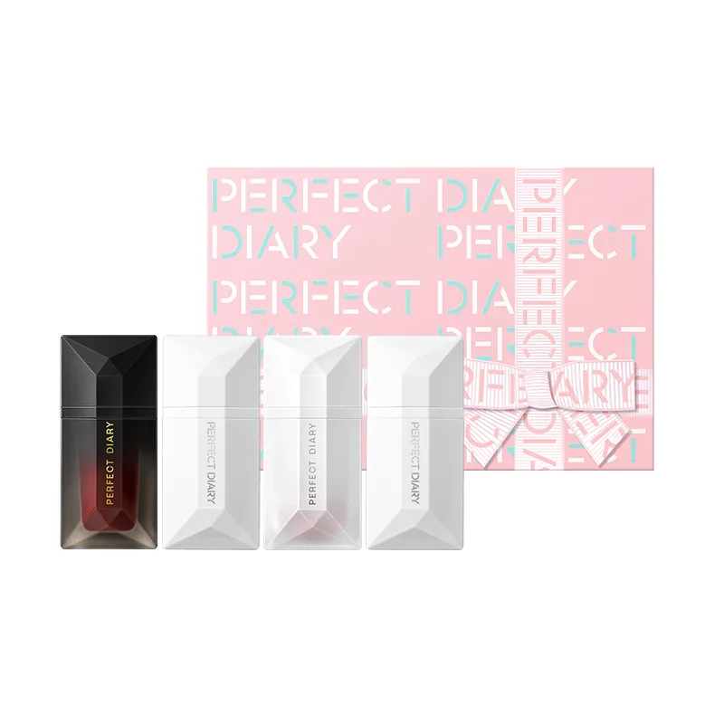 PERFECT DIARY Жидкая помада Dewy Pink в коробке, матовое покрытие и текстура, "Business Card" Liquid Lipstick Secret Love Collection Box 03 — фото 4