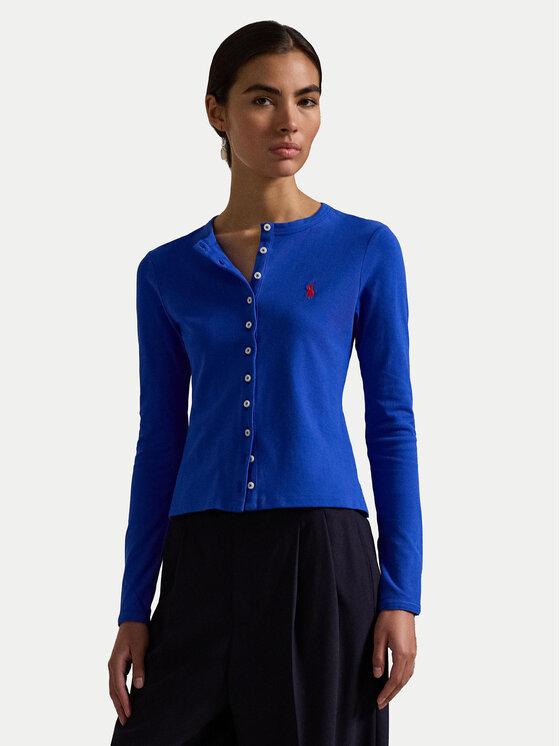 

Облегающий кардиган 211941175007 Polo Ralph Lauren, синий