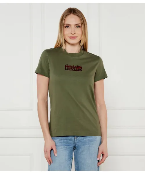 

Футболка Трапани Regular fit Pinko, зеленый
