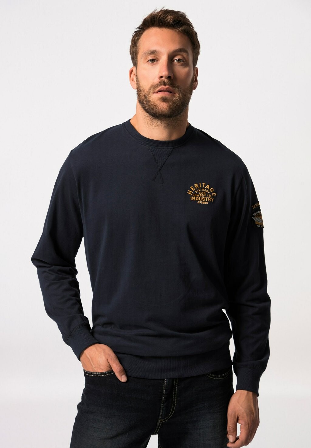 

Толстовка LANGARM BAUCHFIT RUNDHALS BIS 8 XL JP1880, цвет navy blue
