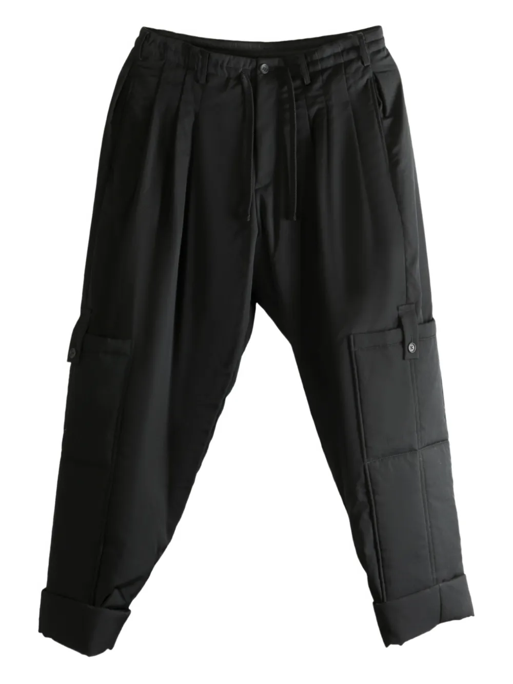 

Плиссированные брюки карго Yohji Yamamoto, черный