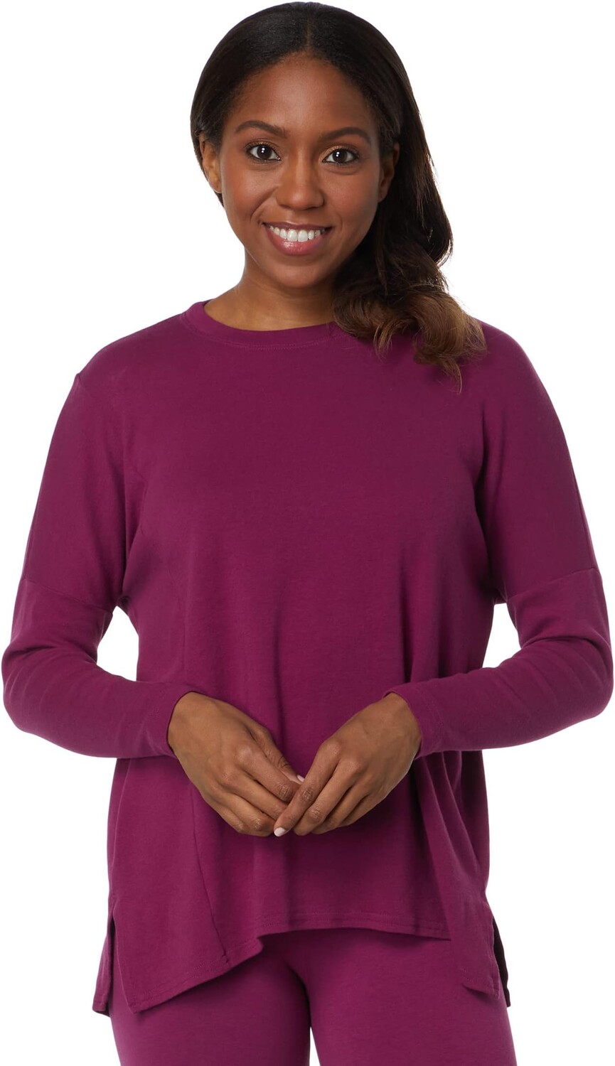 

Футболка Hard Tail Long Sleeve Slouchy Tee, цвет Boysenberry