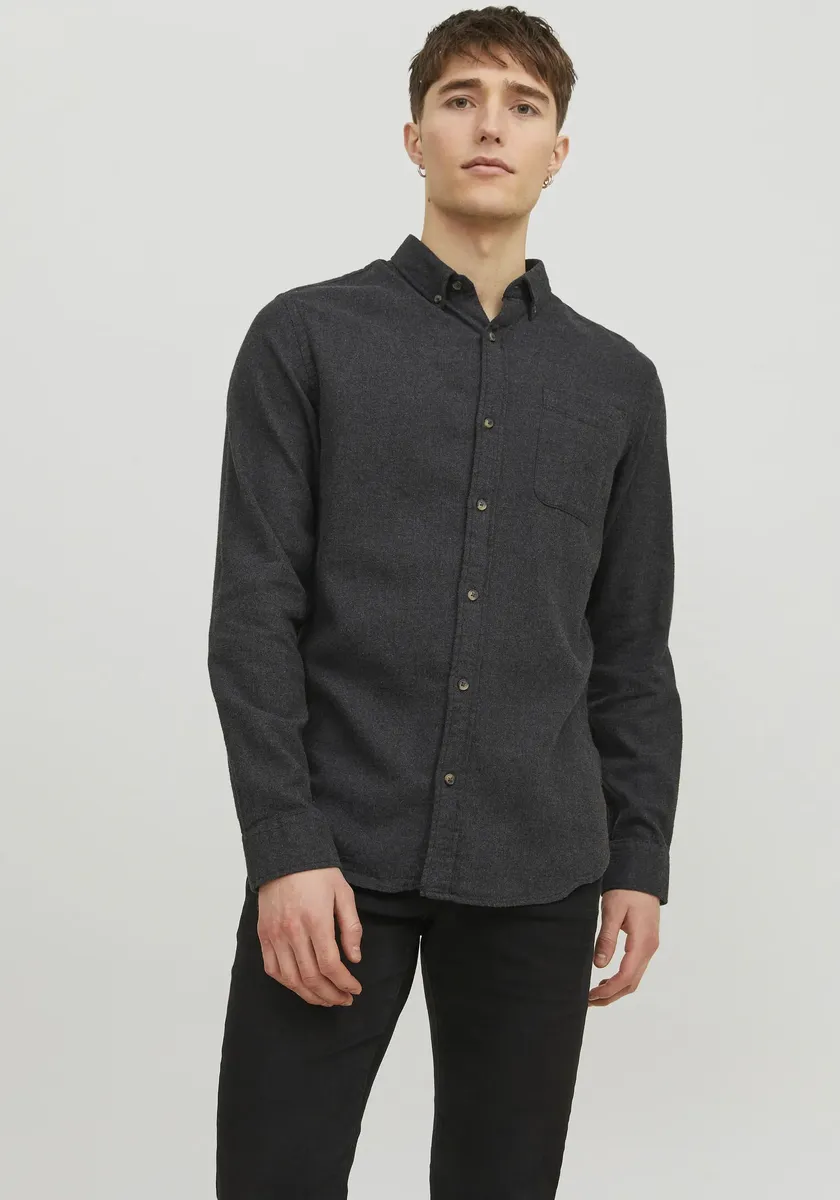 

Рубашка с длинными рукавами Jack & Jones "JJECLASSIC MELANGE SHIRT LS SN", серый