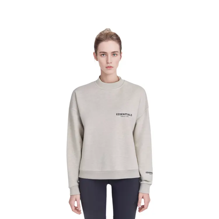 Футболка-поло с воротником стойкой Core Collection Fear Of God Essentials, светло-бежевый — фото 4