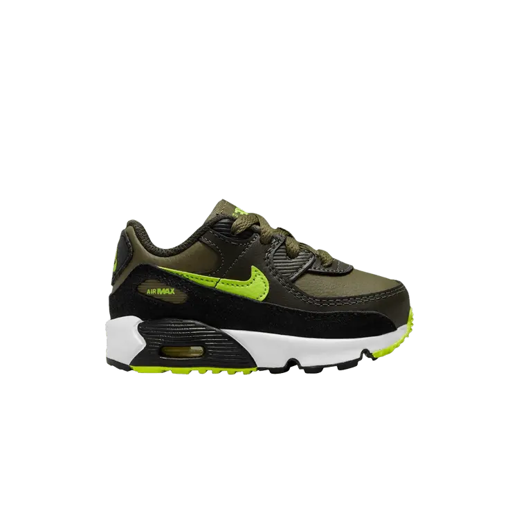 

Кроссовки Nike Air Max 90 Leather TD Medium Olive Volt, зеленый