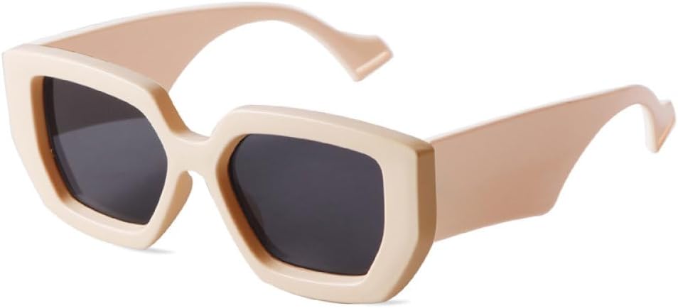 

Солнцезащитные очки в винтажной квадратной оправе 2027 года для женщин, уличная стрельба, универсальный тренд, мужские очки с защитой от УФ-излучения UV400 MTZJH, C2 Light Yellow Grey