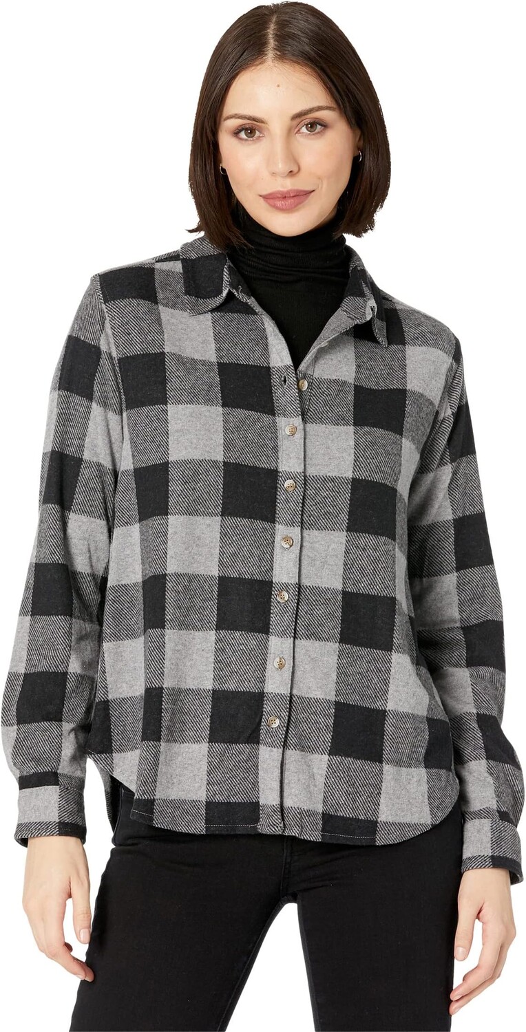 

Рубашка Dylan by True Grit Railey Sweater Knit Long Sleeve Scout Plaid Shirt Shacket, серый