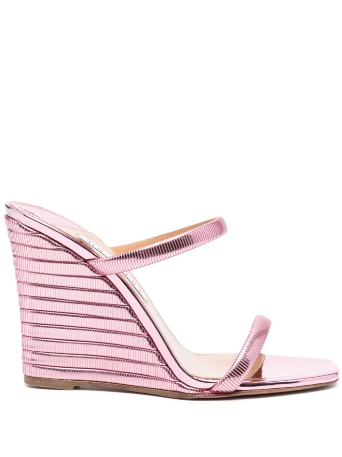 

Aquazzura босоножки на танкетке, розовый