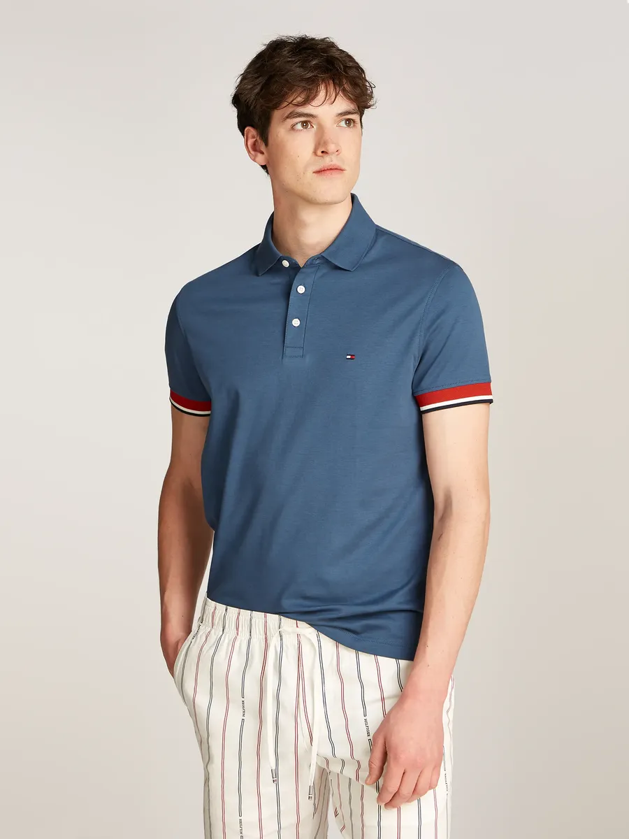 

Рубашка-поло Tommy Hilfiger "INTERLOCK SLEEVE DETAIL REG POLO", цвет Aegean Sea