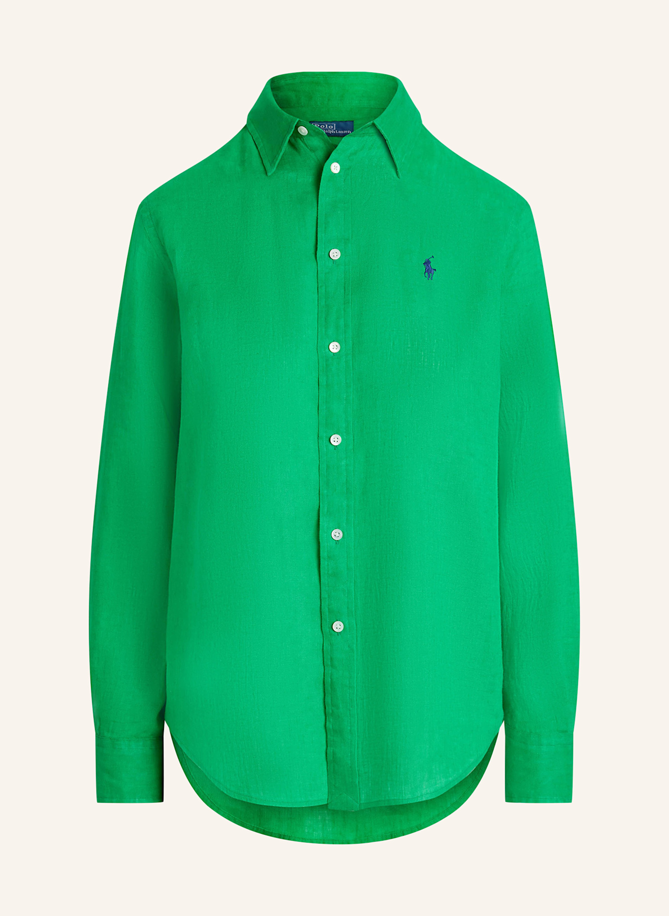 

Льняная блузка-рубашка Polo Ralph Lauren, зеленый