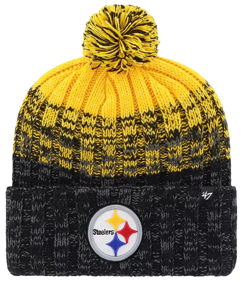 

Мужская черная вязаная шапка-каскад '47 Pittsburgh Steelers Cascade
