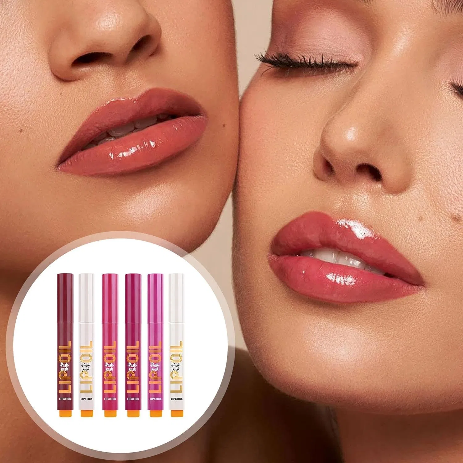 Набор блесков для губ Click Lip Gloss Pen, 6 шт, бесцветный — фото 2