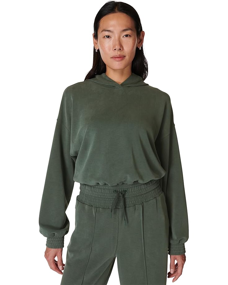 

Худи Sweaty Betty Sand Wash Cloudweight Crop Hoodie, цвет Trek Green