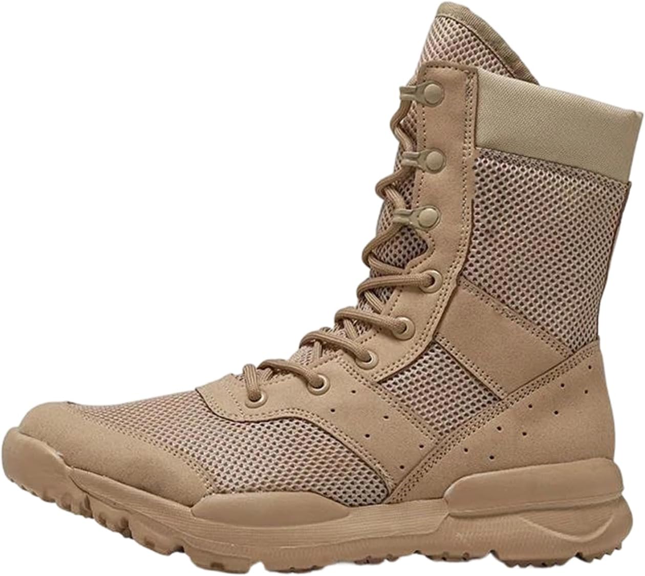 

Мужские дышащие боевые ботинки, легкие, с амортизацией, тактические походные ботинки для работы на открытом воздухе Alloaone, Mesh Sand